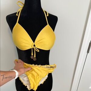 Luli Fama Yellow Bikini Set